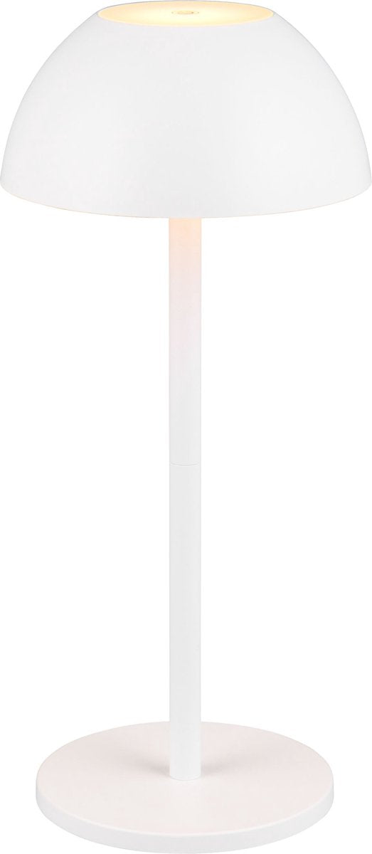 Rl live your light reality ricardo - tafellamp - wit mat - incl. 1x smd 1,7 w - 4-stappen touch - usb-aansluiting - verlichting omhoog en omlaag - accuvoeding - buitenverlichting - ip54