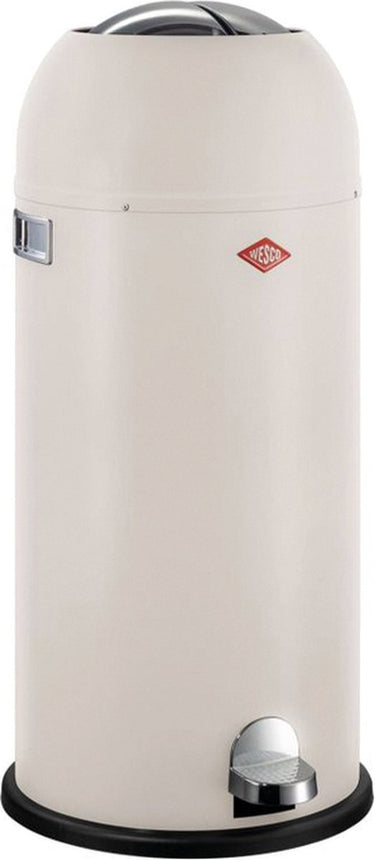 Wesco kickmaster maxi prullenbak | pedaalemmer | 40 liter | metaal - mat zand | vuilnisbak - made in germany