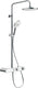 Duravit regendouche systeem shelf 1050 – thermostatisch – 3 straalsoorten – met planchet – chroom wit hoogglans