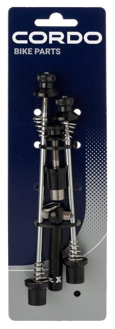 Cordo quick release met slotje v+a+ zadelpen zwart