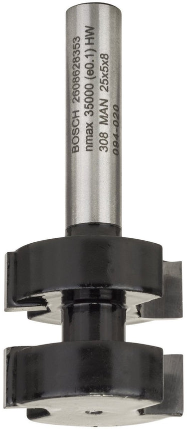 Bosch - messingfrezen 8 mm, d1 25 mm, l 5 mm, g 58 mm