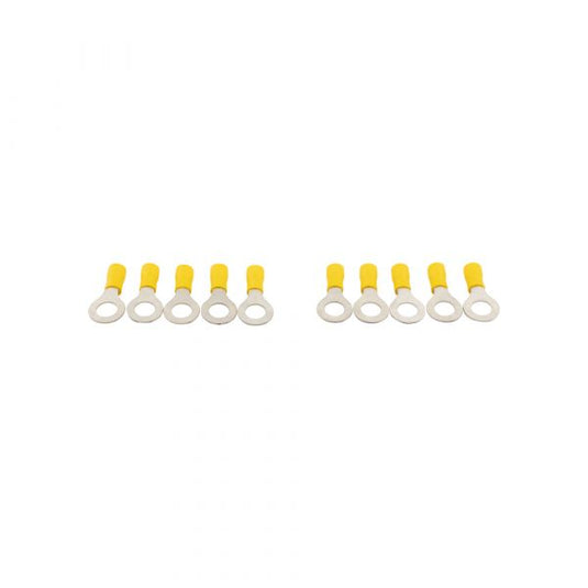 Kabelschoen GEEL oog, 10 stuks.
