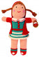 Knuffel gebreid pop roodkapje 36 cm