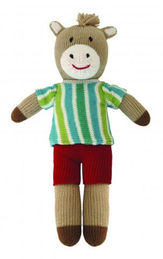 Knuffel gebreid paard harry ca 36 cm