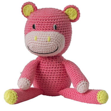 Knuffel gehaakt nijlpaard koraal. 3+