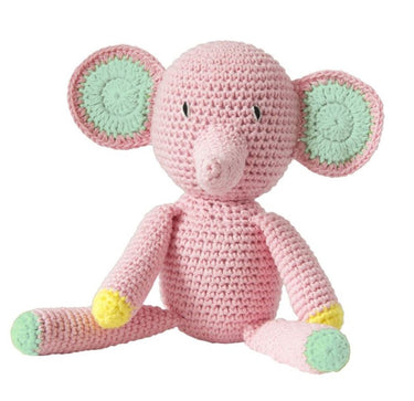 Knuffel gehaakt olifant roze