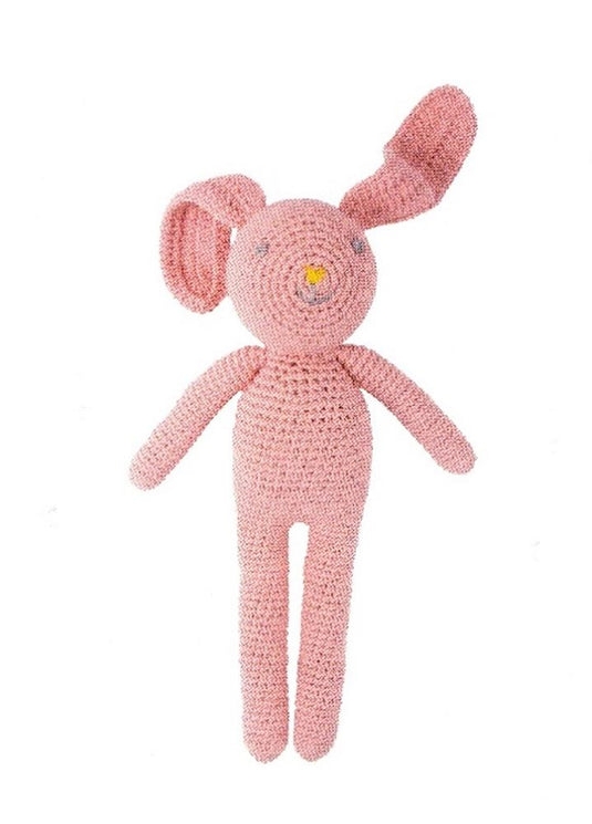 Knuffel gehaakt konijn roze (3 st) 3+