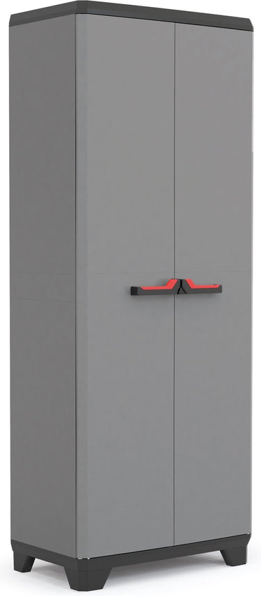 Keter stilo opbergkast hoog - utility - 3 planken - 39x68x173cm - donkergrijs zwart