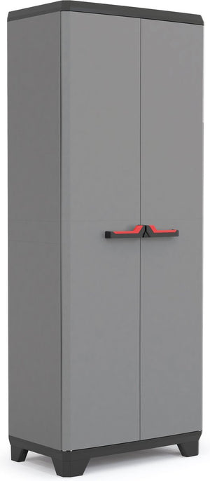 Keter stilo opbergkast hoog - utility - 3 planken - 39x68x173cm - donkergrijs zwart