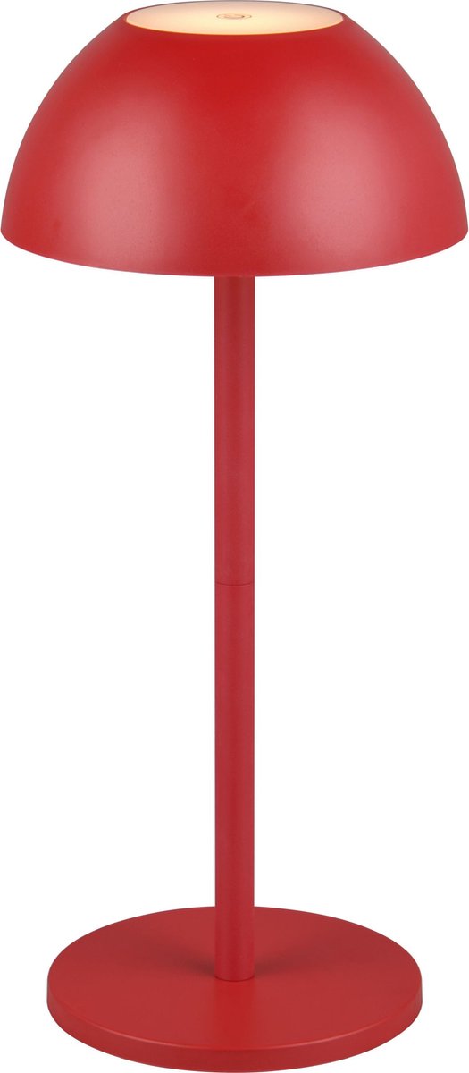 Rl live your light reality ricardo - tafellamp - rood - incl. 1x smd 1,7 w - 4-stappen touch - usb-aansluiting - verlichting omhoog en omlaag - accuvoeding - buitenverlichting - ip54