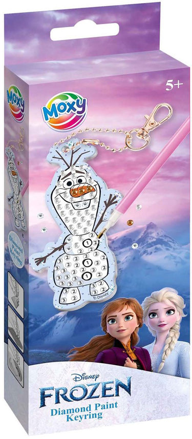 Moxy maak je eigen diamond paining sleutelhanger olaf