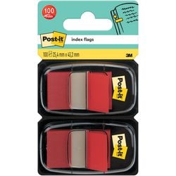 Indexen post-it rood 25 mm