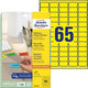 Herkleefbare etiketten avery zweckform stick lift geel