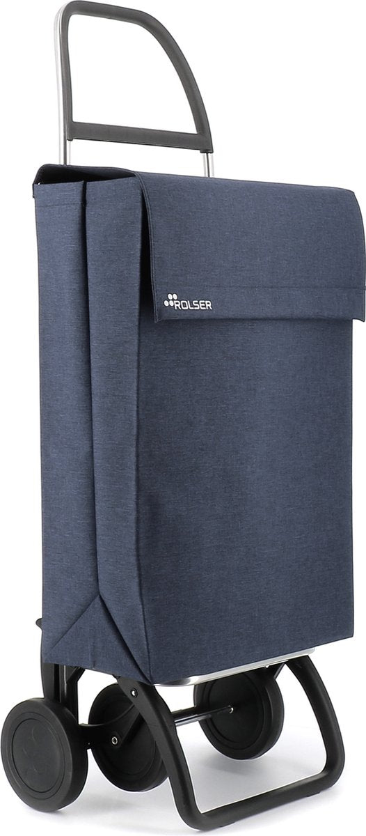 Rolser boodschappentrolley jean tweed - 4 wielen - marino