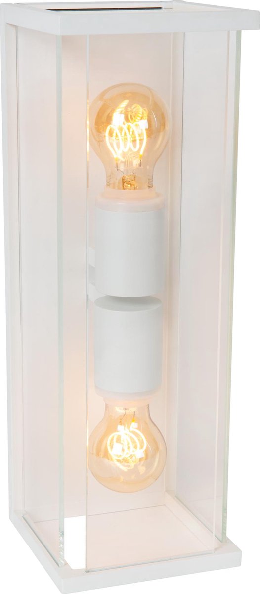Lucide claire - wandlamp binnen buiten - 2xe27 - ip54 - wit