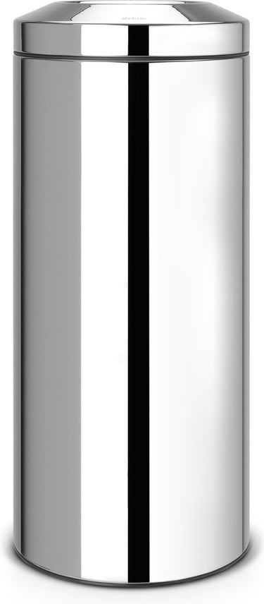 Brabantia prullenbak met vlamdover - 30 liter - brilliant steel
