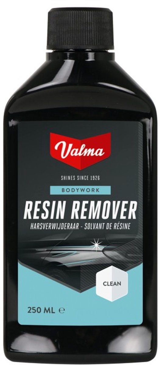 Valma resin remover – krachtige harsverwijderaar – voor glas, kunststof en lakwerk - snel, veilig effectief - eenvoudig in gebruik - 250ml