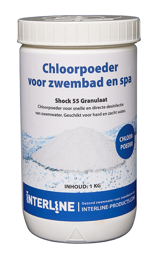 Interline chloorgranulaat 1 kg, desinfectiemiddel, korrels in pot