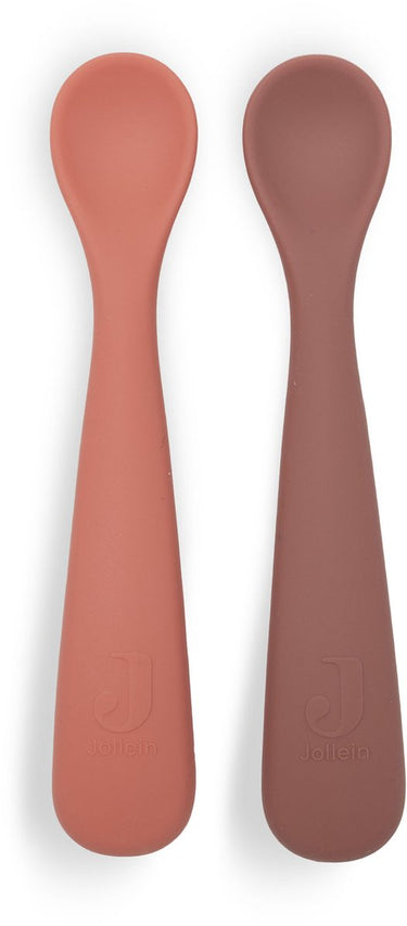 Jollein babylepel - baby bestek siliconen - blush shades - 2 stuks