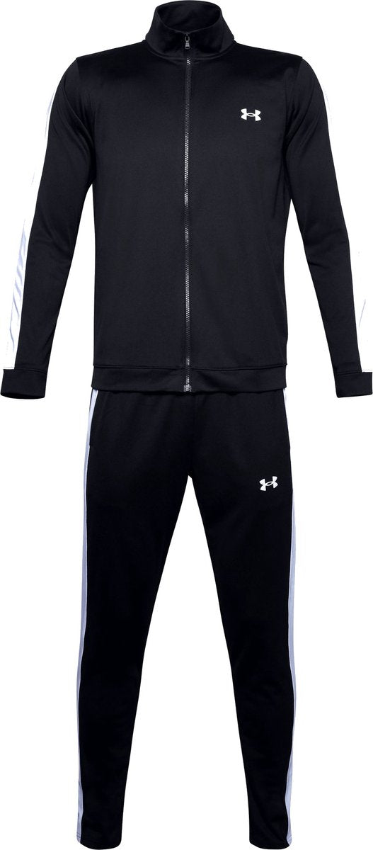 Under armour ua rival knit track suit-blk heren trainingspak - zwart - wit