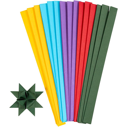 Creativ company vlechtstroken, l: 45 cm, d 6,5 cm, b: 15 mm, diverse kleuren, 500 stuk 1 doos