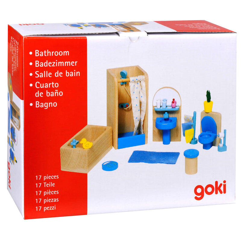 Load image into Gallery viewer, Goki poppenhuismeubeltjes: moderne badkamer 17-delig (incl. toebehoren, excl.
