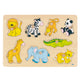 Goki houten noppenpuzzel wilde dieren