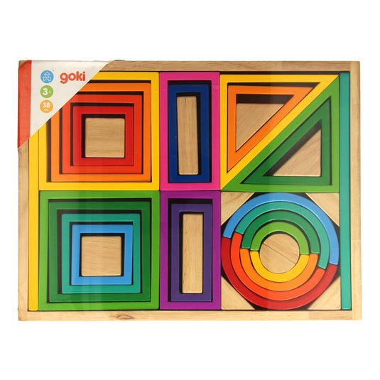 Goki houten bouwvormen fantasie, 38dlg