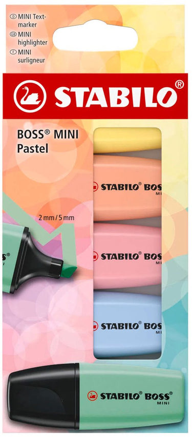 Stabilo boss mini pastel markeerstiften - 5dlg.