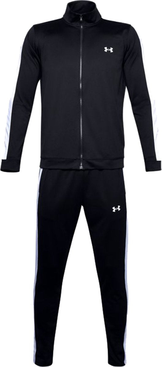 Under armour ua rival knit track suit-blk heren trainingspak - zwart - wit