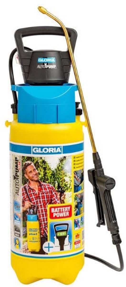 Afbeelding laden in galerijviewer, Gloria haus und garten 000091.0000 prima 5 comfort drukspuit 5 l compressoraansluiting, spiraalslang
