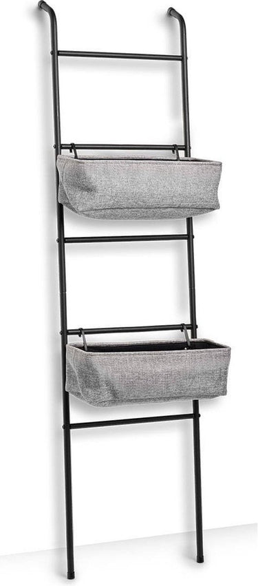 Wenko ladderplank voor badkamer, 2 opbergmanden, zeller