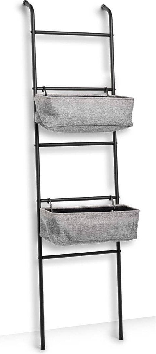 Wenko ladderplank voor badkamer, 2 opbergmanden, zeller