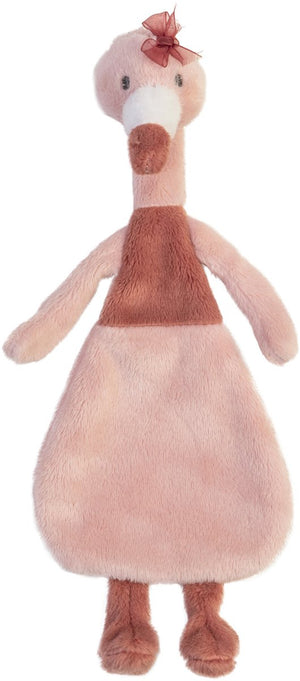 Happy horse flamingo fiddle knuffeldoekje - oudroze - baby cadeau