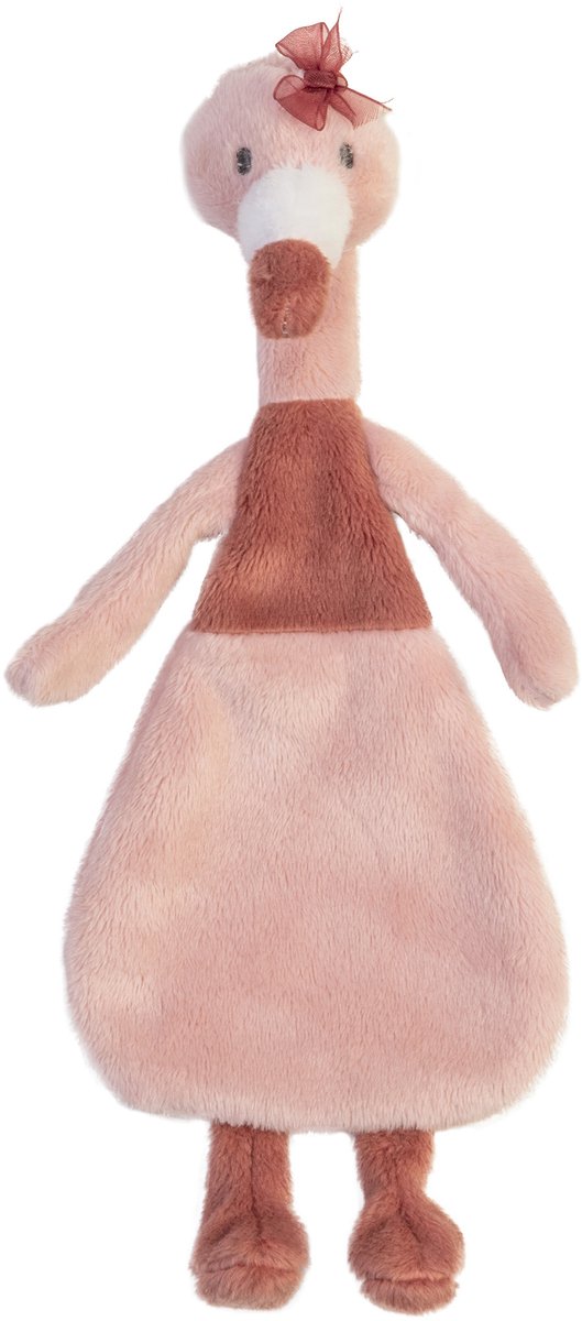 Happy horse flamingo fiddle knuffeldoekje - oudroze - baby cadeau