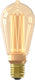 Calex crown series led lamp - e27 - rustiek lichtbron goud - 3.5w - dimbaar