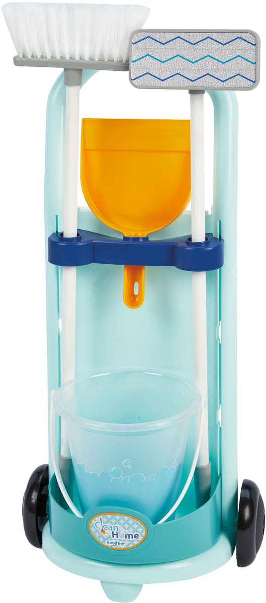 Load image into Gallery viewer, Écoiffier ecoiffier schoonmaak trolley blauw - 5dlg.

