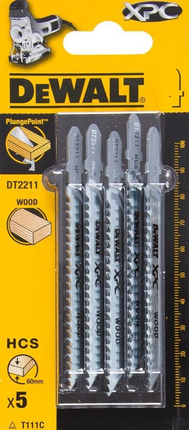 Dewalt dt2211-qz - hout jigsaw bladen - 100mm - plunge point™ - bimetal