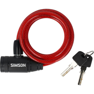 Simson spiraalkabelslot kinder 8mm x 90cm