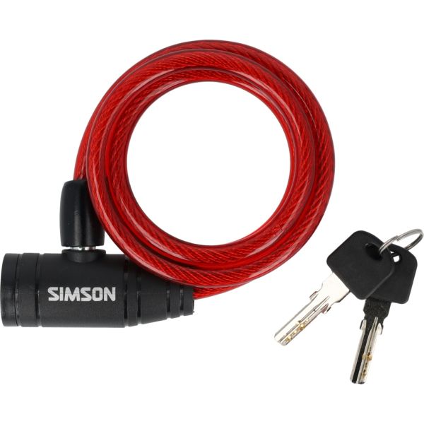 Load image into Gallery viewer, Simson spiraalkabelslot kinder 8mm x 90cm
