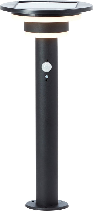 Brilliant garvina - buiten sokkellamp - hoogte 45 cm - led 3w - solar - 430 lm - 3000k - ip44 - zwart