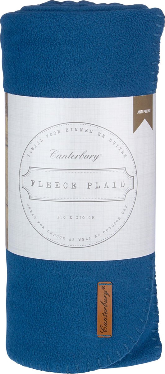 Canterbury plaid fleece - cozy - blauw - 150x130 cm