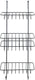 Wenko doucherek revigo 3-laags zwart staal 19x57cm - zonder boren - doucherekje hangend - douchemand - douchecaddy ophangbaar