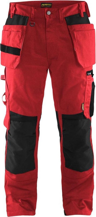 Blåkläder blaklader werkbroek met spijkerzakken 1555-1860 - rood zwart - c52