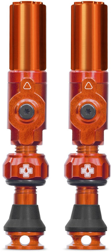 Muc-off tubeless ventiel big bore hybrid small orange auto schräder ventiel 30mm