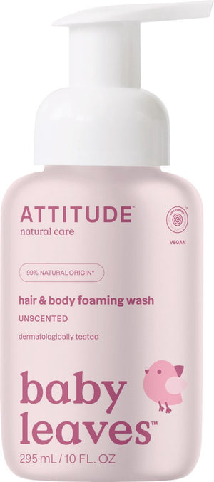 Attitude - baby leaves 2in1 foaming wash fragrance free