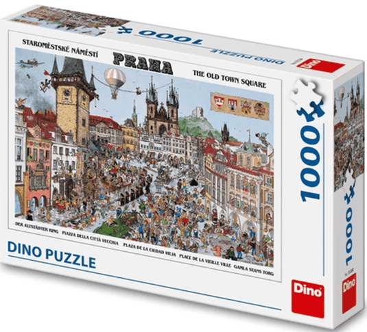 Dinotoys dino puzzel van stadscentrum van praag - 1000 stukjes