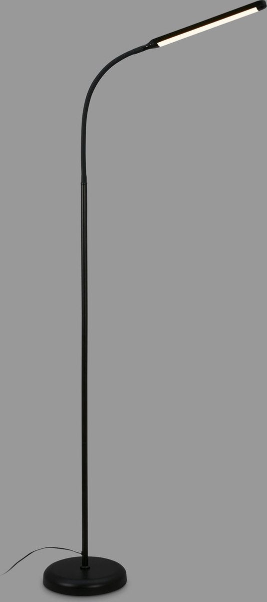 Briloner pivaz - vloerlamp dimbaar - woonkamer staande lamp - met touch - zwart - h: 126.5cm