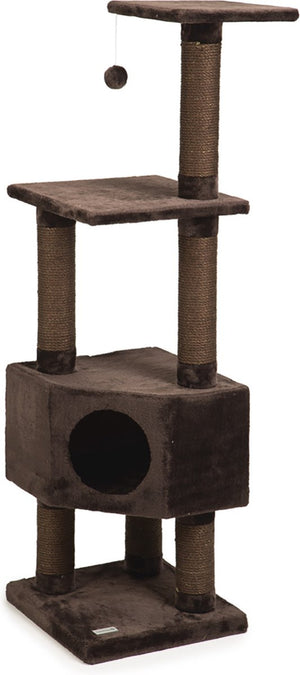 Beeztees figado - krabpaal - krabpaal xl - bruin - 40x40x135 cm