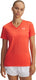 Under armour tech ssv- solid-rood dames sportshirt - venom rood - wit